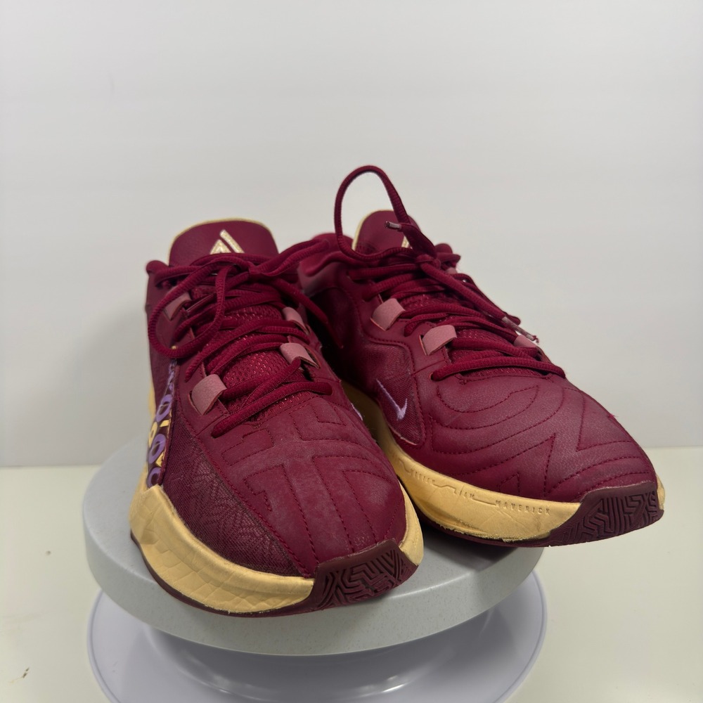 Nike Zoom‎ Freak 5 BooBasketball Shoes Burgundy Gold Men's Size 10 Giannis - Picture 5 of 16